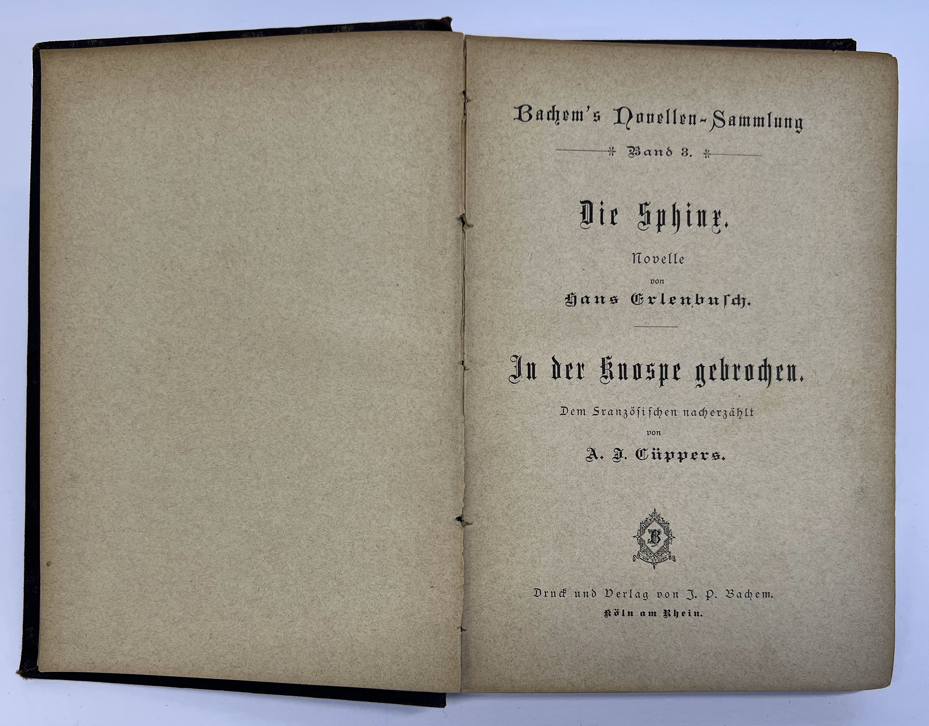 Antique German Books Written in the Old Fraktur Font. Late 19th