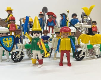 playmobil プレイモービル フィギュア たくさんセット 中世 ヴィンテージ プレイモービル 中世農家セット：フィギュア、動物、庭