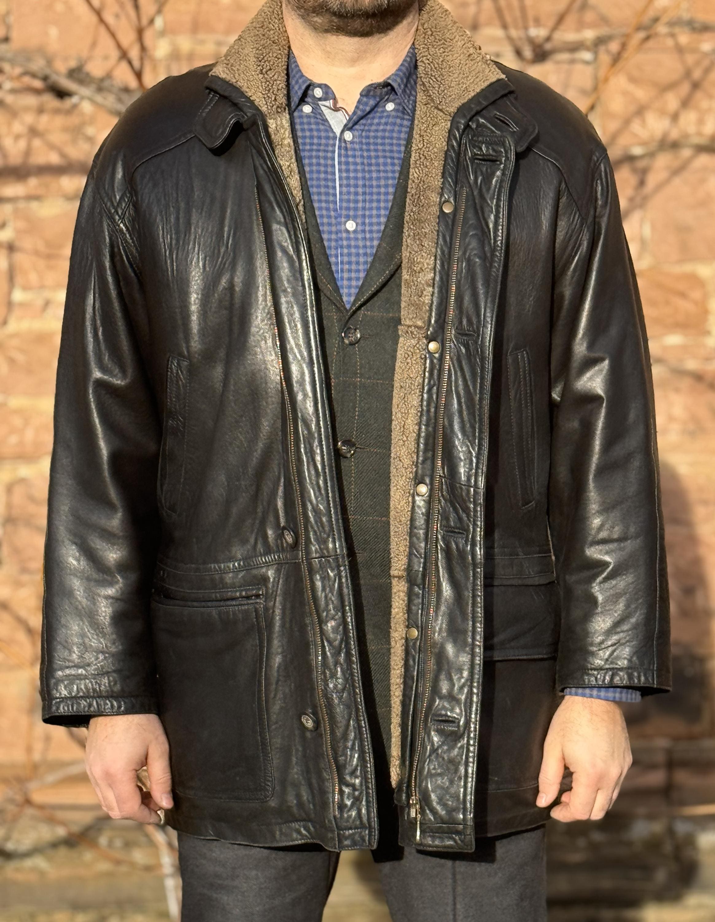 Vintage Yves Saint Laurent Luxury Leather Jacket. Removable