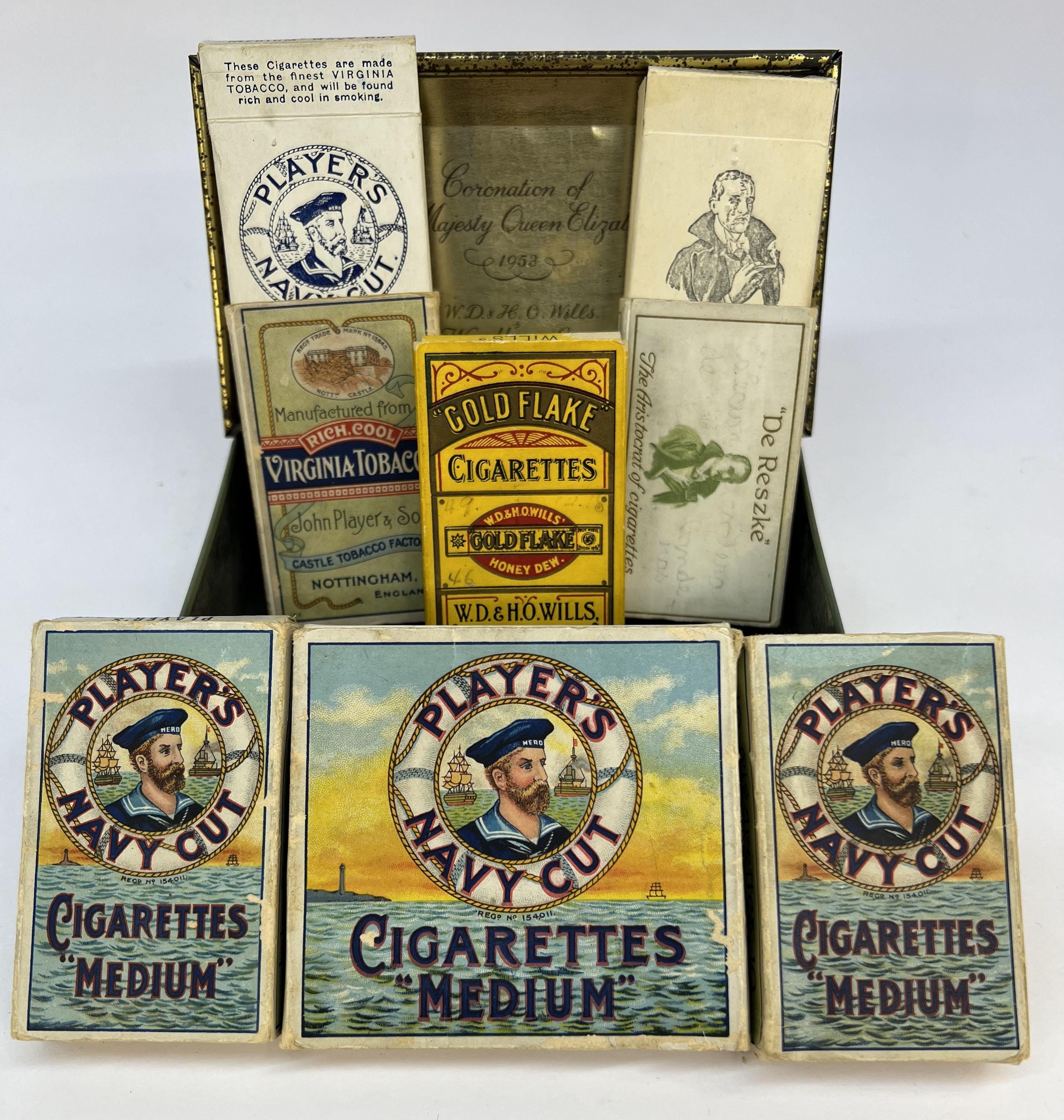 Vintage Cigarette Tin & Packs Collection – Player's Navy Cut, Gold Flake, De  Reszke, Queen Elizabeth II – Collectible Tobacco Memorabilia