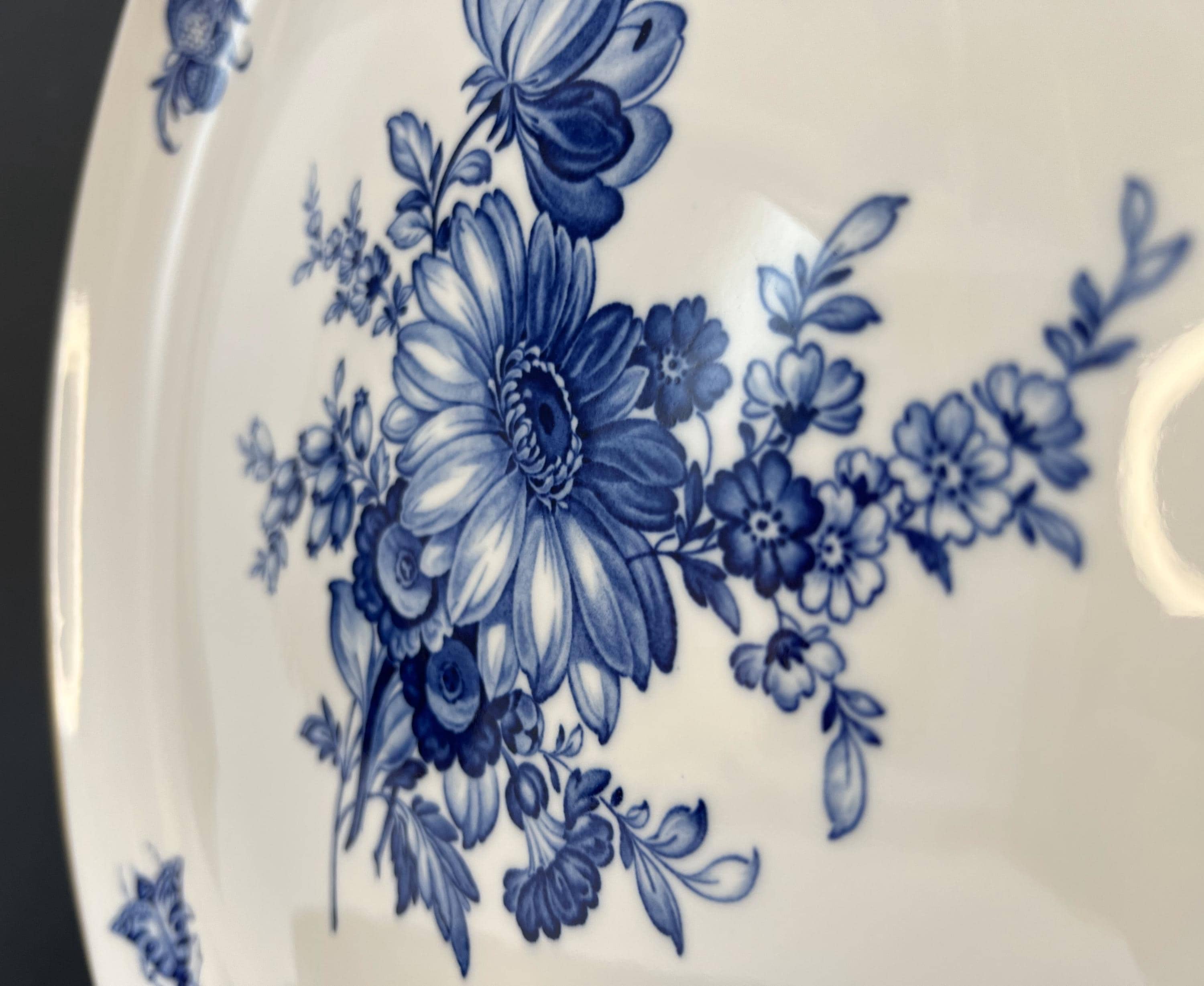 Meissen Blue Flowers Plate – Vintage Porcelain 10.8” Hand-painted