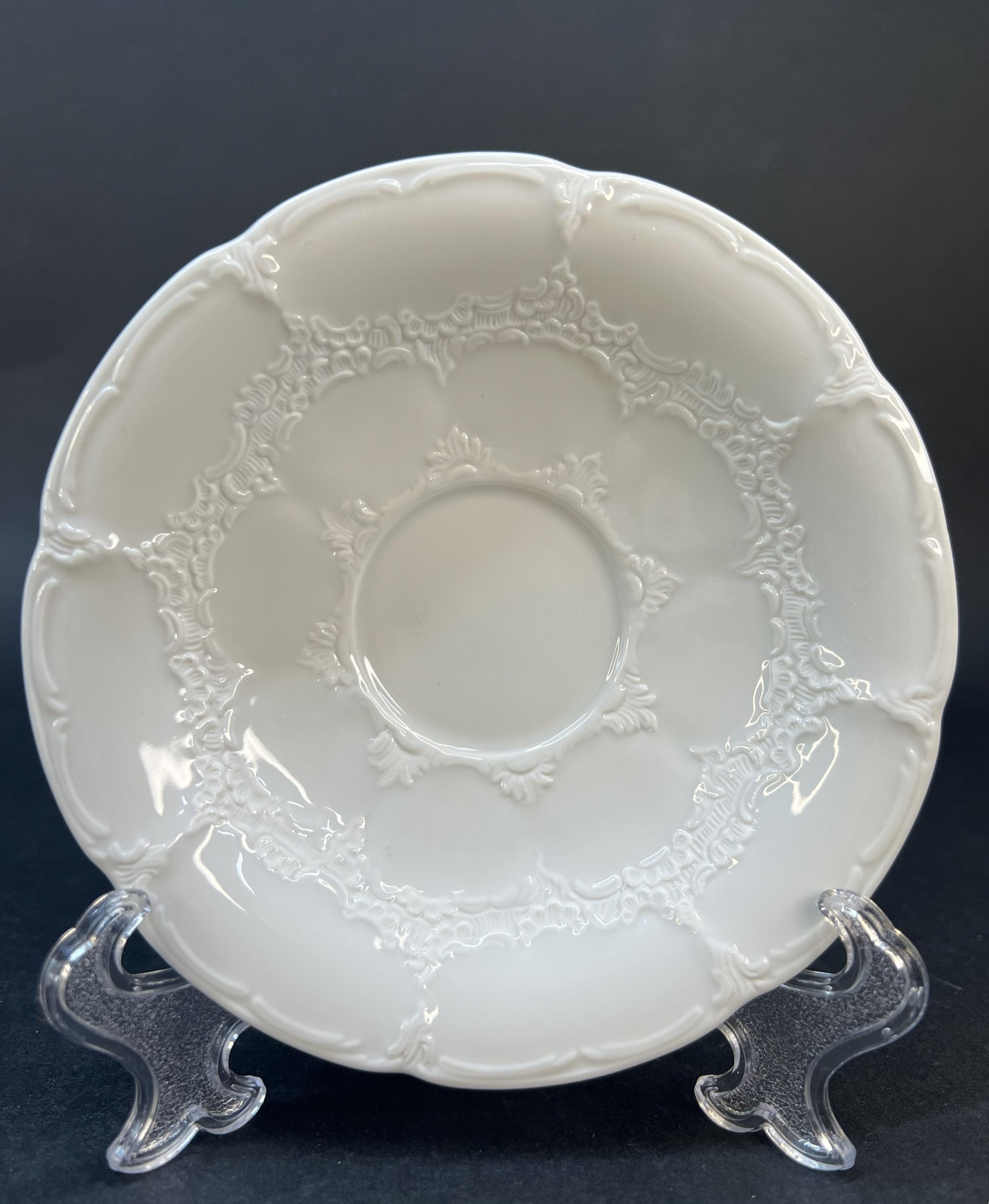 Meissen B-form Mokka Espresso Cup & Saucer, White Porcelain