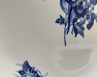 Meissen Blue Flowers Plate – Vintage Porcelain 10.8” Hand-painted