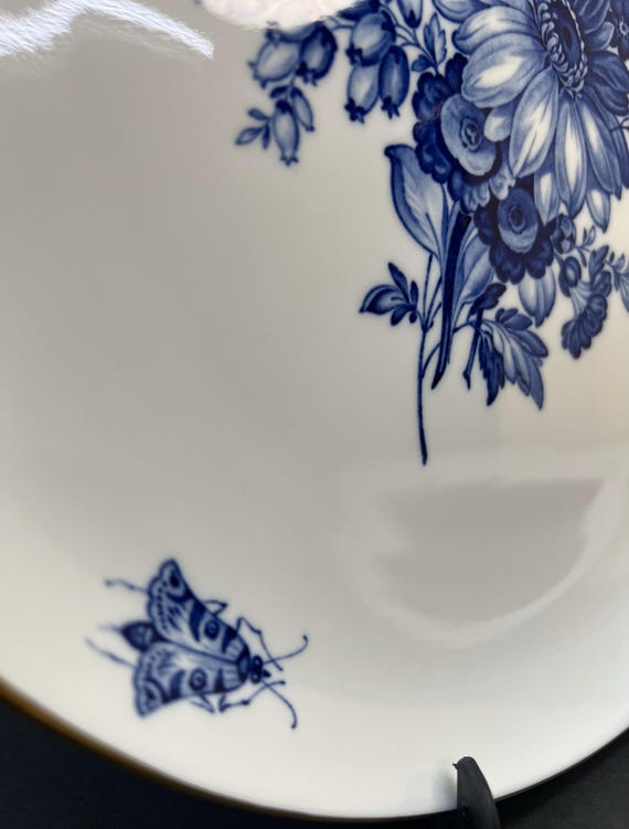 Meissen ブルー花柄 プレート1850〜1860年 保証書付 C−2840 Meissen ブルー花柄 プレート1850〜1860年 保証書付 C−2840 ドイツの