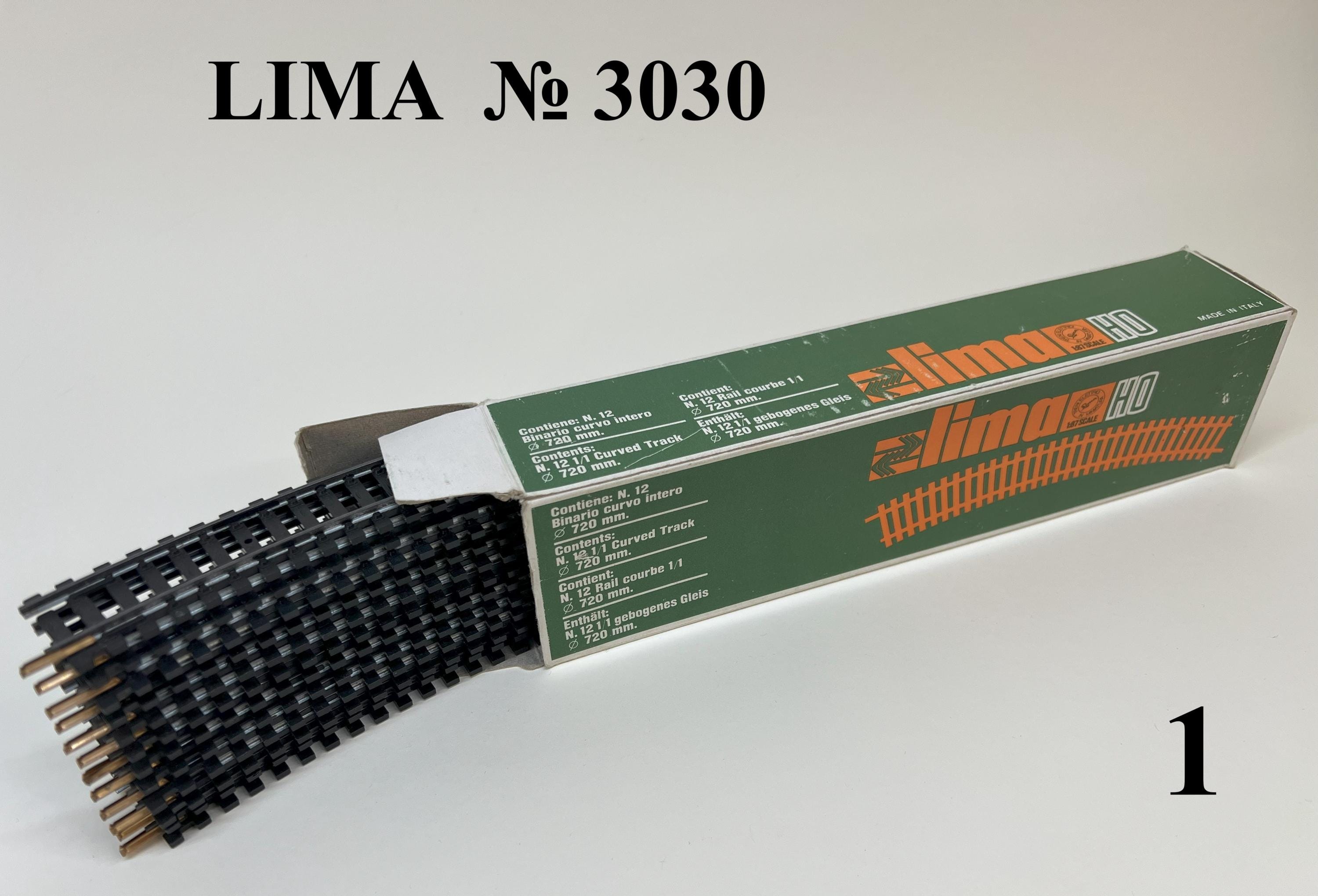 Vintage Lima HO 1:87 Railway Tracks & Accessories, Italy 80s. Code