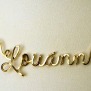Wire Name Necklace • 14K Rose Gold Fill Name Jewelry • Personalized Name • Gold Name Necklace • Custom Wire Name • Niobium Name Jewelry