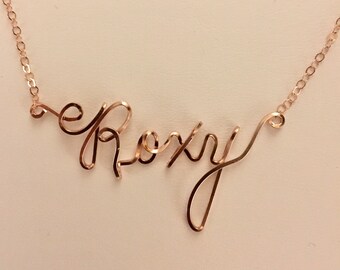 Wire Name Necklace • Personalized Name Jewelry • Personalized Name Necklace • Gold Name Necklace • Custom Wire Name • Niobium Name Jewelry