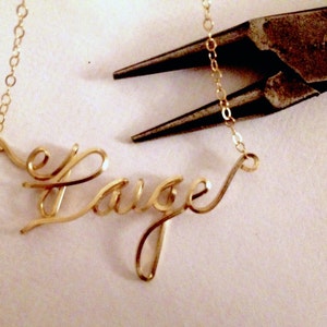 Wire Name Necklace • Personalized Name Jewelry • Personalized Name Necklace • Gold Name Necklace • Custom Wire Name • Niobium Name Jewelry