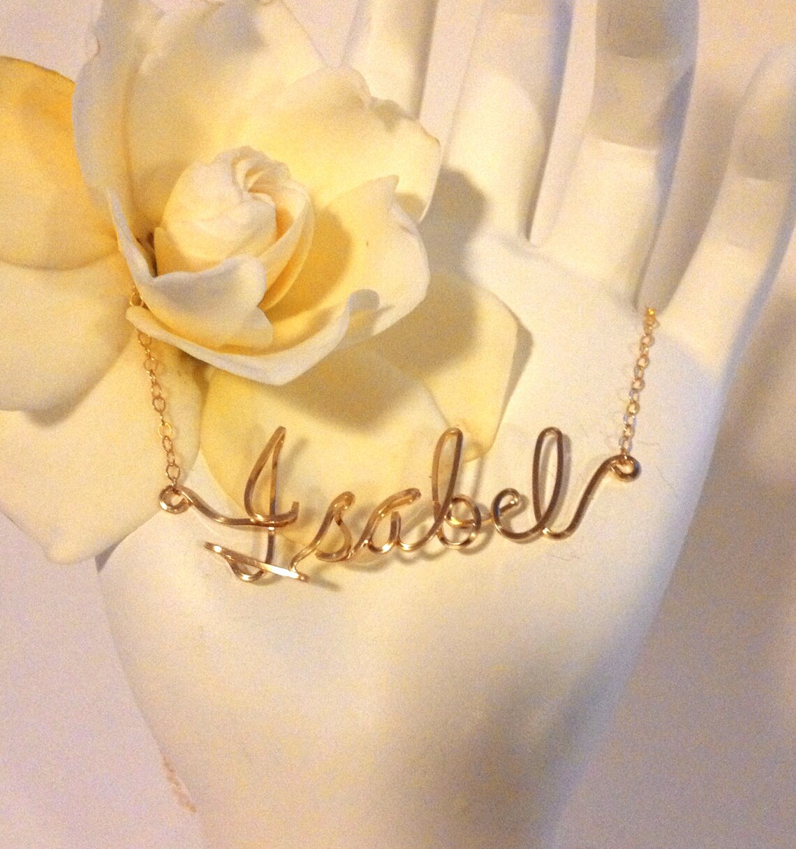 Wire Name Necklace Personalized Name Jewelry Personalized Etsy