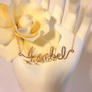 Wire Name Necklace • Flower Girl Name Jewelry • Personalized Name Necklace • Gold Name Necklace • Custom Wire Name • Niobium Name Jewelry