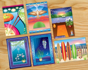Original Art Greeting Card Set - Mix & Match 6-Pack