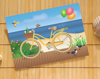 Cruiser Beach Bike Card 6-Pack