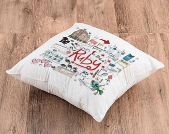 cuscino personalizzato, regalo di nozze, nuovo bambino, vivaio, grazie insegnante / allenatore, regalo di anniversario