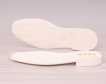 Shoe soles SHELBY White, Mens sole for leather and Felted shoes
