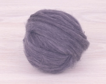 BlackMelange B108, 50 g (1,76 oz) 18 mic extra fijne merinowol, viltwol voor spinnen en naaldvilten. 100% wol.