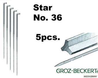 Star felting needles, Gauge 36. Price for: 5pcs. Made in Germany.