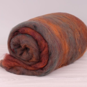 Choice for  carded multi-color 18 mic,  1.77oz (50gr) Felting wool, for spinning and needle felting.