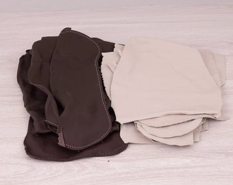 Leather pieces, 450gr. (1lb) For shoe making, slipper sole and DIY projects.