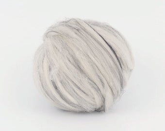 LightMelange B106, 1.76oz (50g), 26mic merino tops felting wool, for needle felting, wet felting, spinning.