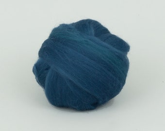 Azul marino B115, 1,77 oz (50 g), lana de fieltro de lana merino extra fina de 18 micras, para hilado y fieltro de aguja. 100% lana.