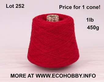 Lot 252, E Miroglio Harlem Alpaca, NM 7, 1lb (450g). Yarn on cone. SALE!