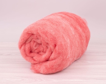 Bergschaf carded No. 26-2, carded,  50g(1.76oz). Felting Wool, For Spinning And Needle Felting.  100% wool.
