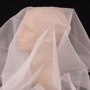 Ivory Organza Gauze, for NunoFelting, 90 cm wide. image 3