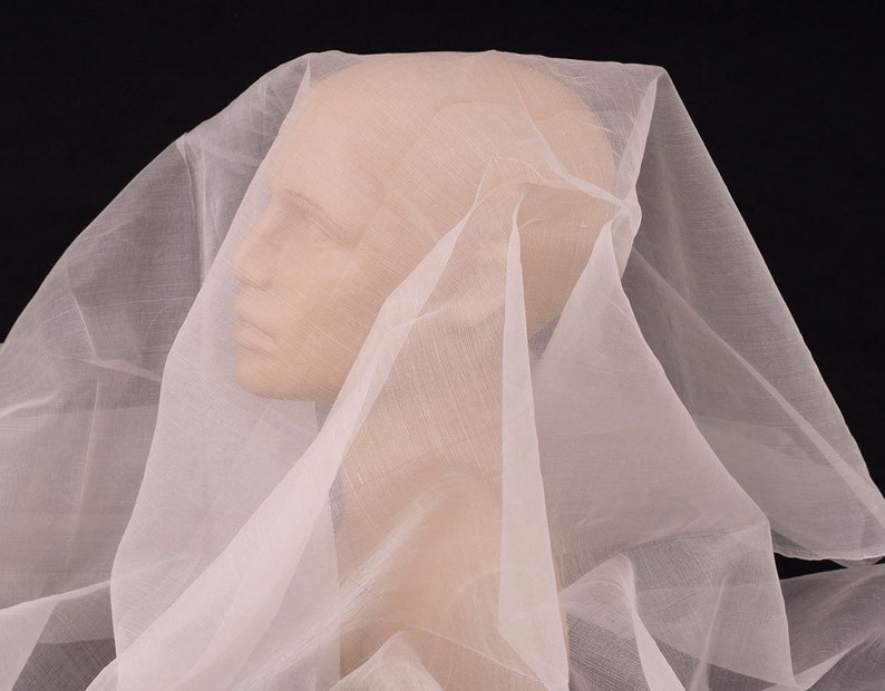 Ivory Organza Gauze, for NunoFelting, 90 cm wide. image 3