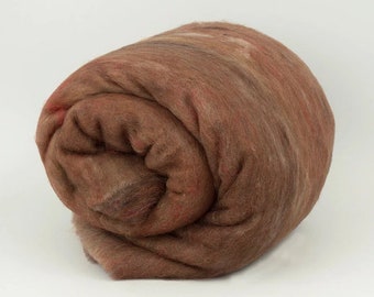 Kalomo 20mic, wool / viscose carded multi-color,  1.76oz (50g) Felting wool, for spinning and needle felting.