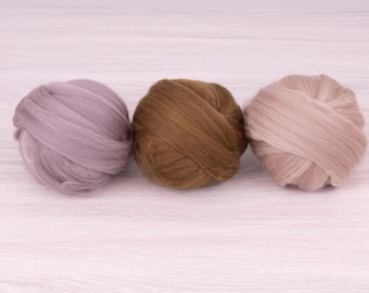 Keuze voor tops 18mic, 1.76oz (50g) 18mic fijne merinowol voor vilten, naaldvilten, natvilten en spinnen. 100% wol.