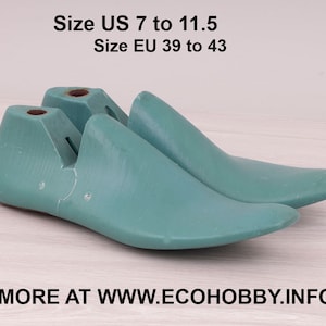 Könnte beinhalten: Zwei grüne Schuhspanner, übereinander, für Herrenschuhe. Größe US 7 bis 11,5, Größe EU 39 bis 43. MEHR UNTER WWW.ECOHOBBY.INFO