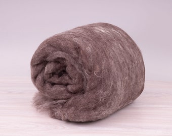 Bergschaf Melange No. 9, carded wool 1.76oz (50g), 26-29 mic. Felting Wool, For Spinning And Needle Felting.  100% wool.