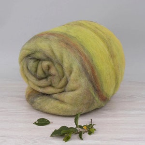 Lollipop 19/20mic, wool / viscose carded multi-color,  1.77oz (50gr) Felting wool, for spinning and needle felting.