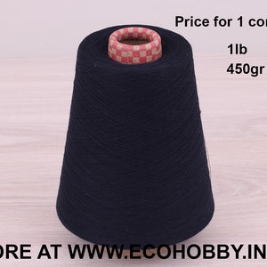 Peut inclure: Un cône de fil noir, 1 lb (450 grammes), sur une surface en bois. Le texte "Price for 1 cone!" est au-dessus du cône, et le texte "MORE AT WWW.ECOHOBBY.INFO" est en dessous du cône.