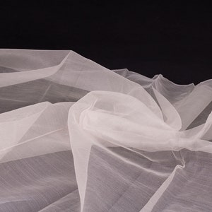 Ivory Organza Gauze, for NunoFelting, 90 cm wide. image 4