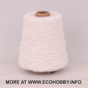 TEDDY, Ghiaccio, NM 3500, 25% lana, 450gr. Yarn on cone. SALE!