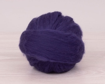 DodgerBlue B118 50 g, 19 micron extra fijne merinowol viltwol, voor spinnen en naaldvilten. 100% wol.