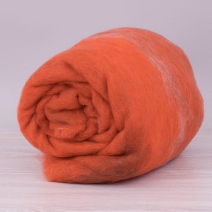 CoralSparkle 19/20mic wool-viscose carded multi-color, 50gr. For needle felting, wet felting, spinning, roving for felting. 100% wool.