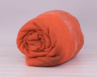 CoralSparkle, lana-viscosa cardada multicolor de 19/20 micras, 50 g. Para fieltrado con aguja, fieltrado húmedo, hilado y mecha para fieltrado. 100 % lana.
