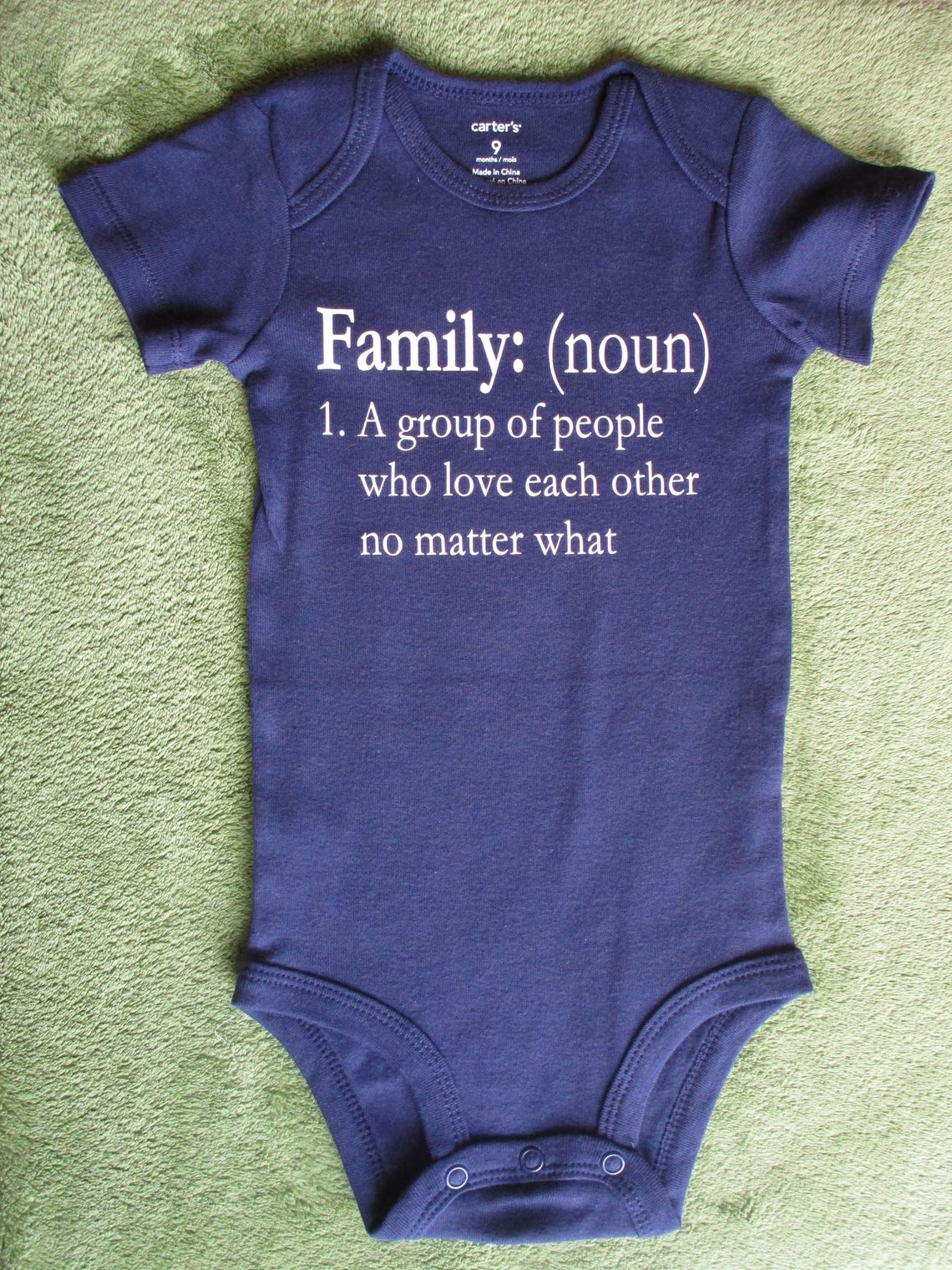 The Definition of Family Baby Onesie Pride Onesie Shower Etsy