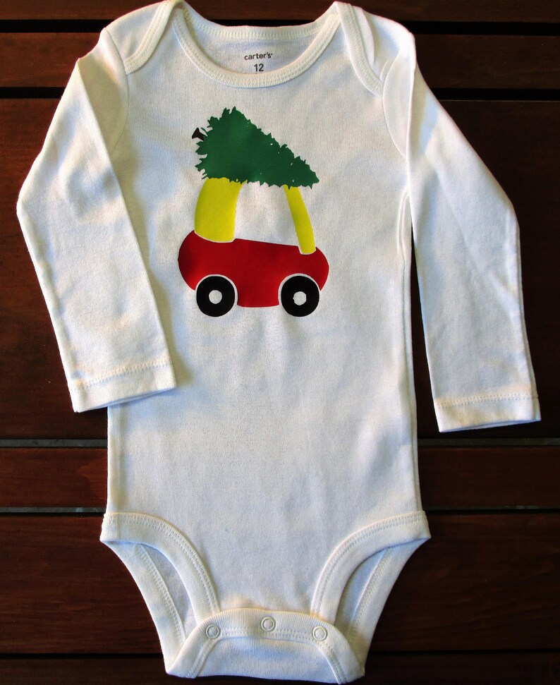 Cozy Coupe Christmas Tree Baby Onesie Christmas Baby Onesie Etsy