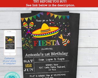 fiesta invitation etsy
