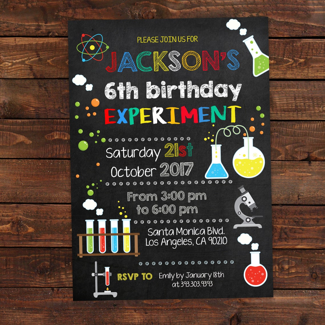 science-birthday-invitations-mad-science-party-science-etsy