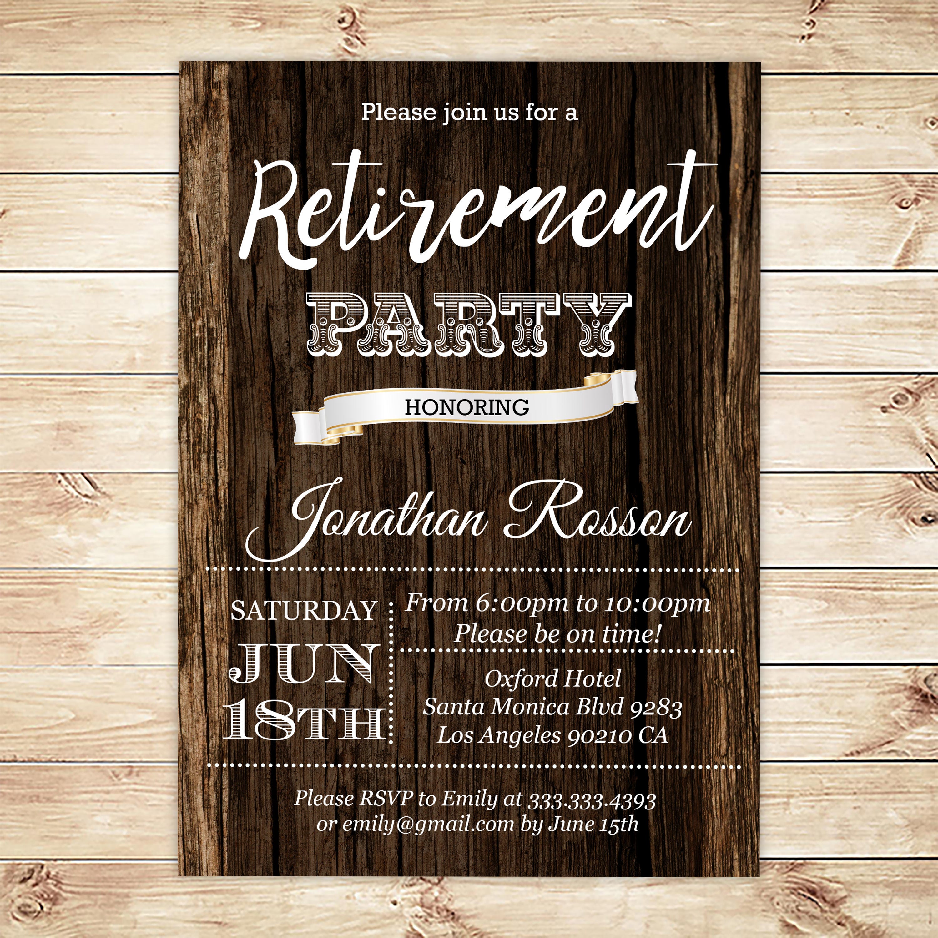 Retirement Party Invitations Printable
