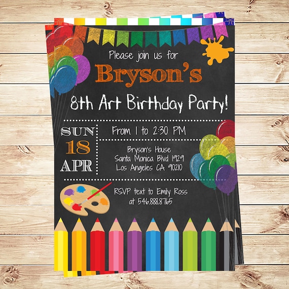 printed birthday party invitations