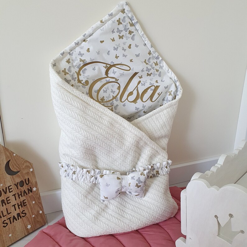 Hospital receiving blanket Personalized swaddle baby blanket Etsy