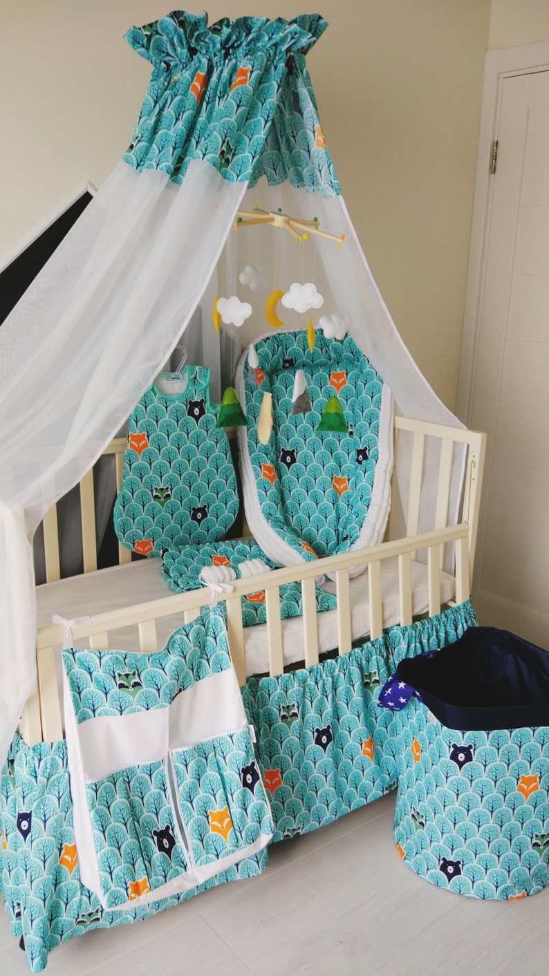 SALE Woodland style crib canopy Toddler bed canopy with holder Etsy
