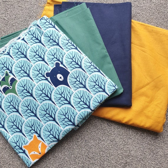 Set mit Waldtieren, 100 Baumwolle, Kinderstoffe, Babydecken