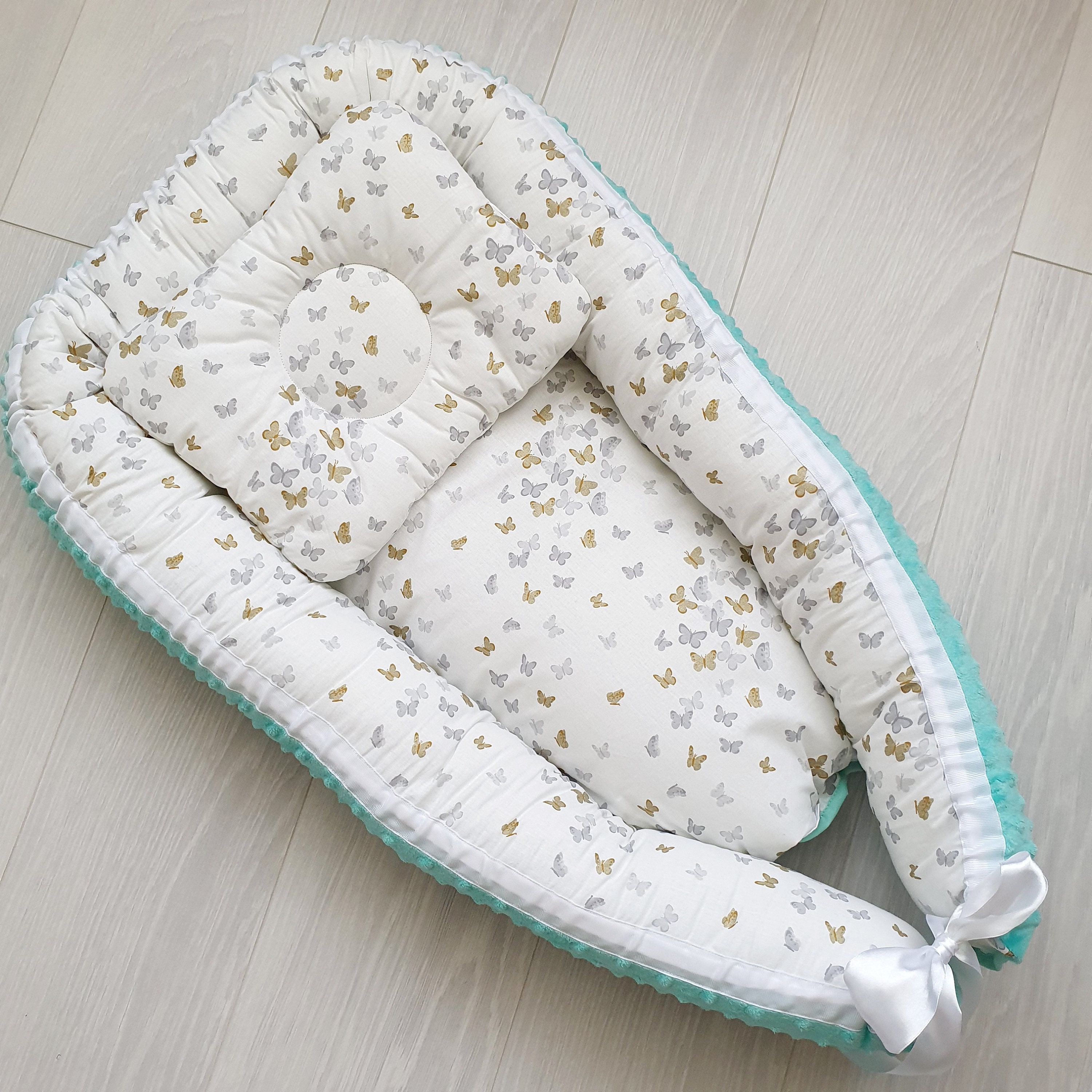 Set of 2 Baby nest and personalized baby blanket Baby cocoon Etsy