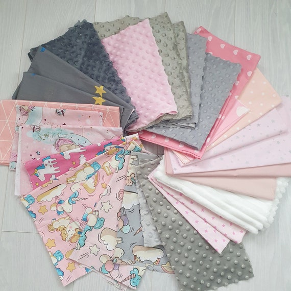 Unicorn fabrics Cotton fabric bundles Patchwork fabric Scrap pack Sewing  fabrics Kids theme fabrics Fabrics for masks Quilting fabrics